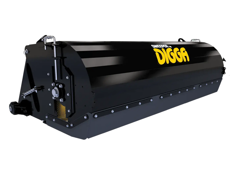 Clean Parking Lots & Warehouses Fast with a Skid Steer Sweeper Bucket
