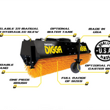Skid Steer Angle Broom Sweeper — Manual Adjustable — Skid Steer Nation (view 2)